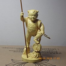 紫晶宮***黃楊木精雕三太子(立姿高10公分)***品質保證價格便宜 歷史價格詳細信息