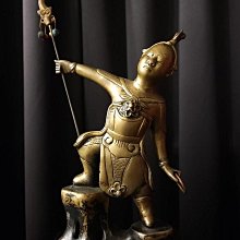 古 神像 樟木 太子爺 中壇元帥 漆線  三太子 李 哪吒 太子 元帥 台灣 宗教 民藝 神尊 神佛 上天太子 神明 歷史價格詳細信息