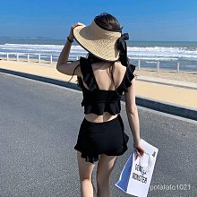 【趣嗨】????泳衣-女????大碼運動泳衣女胖MM200斤顯瘦遮肚三件套泳裝學生分體平角新款夏趣嗨 HQLN  露天市集  全 歷史價格詳細信息