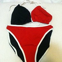 比基尼妮.紅藍情侶泳衣有帽鋼圈四件式短褲泳裝(女M-XL) 歷史價格詳細信息