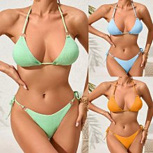 2024新款泳裝女士性感扎染撞色比基尼三件套高腰分體泳衣 歷史價格詳細信息