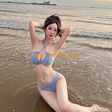 【機車沙灘戶外專賣】溫泉比基尼歐美性感撞色交叉露背連身高胸泳衣 歷史價格詳細信息