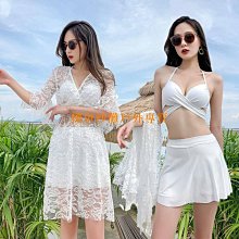 泳衣女夏遮肚分體三件套保守學生游泳大碼胖mm200斤顯瘦度假沙灘【推薦款】 歷史價格詳細信息