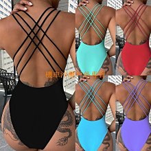 歐美比基尼純色背心式撞色拼接運動高腰高叉褲兩件式bikini泳衣女 歷史價格詳細信息