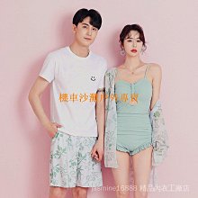2022新款情侶泳衣女比基尼兩件式三件套聚攏四角褲沙灘度假遊泳裝 歷史價格詳細信息