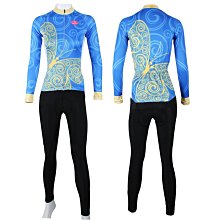 預購【ILPALADINO】女款長袖車衣褲套裝 :: 經典藍花 歷史價格詳細信息