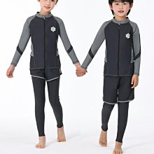 兒童防曬泳衣長袖浮潛服女童男童連體遊泳衣中大童泳裝速幹潛水服 歷史價格詳細信息