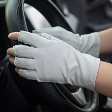 男士防曬手套夏季戶外騎行開車防紫外線冰絲半指防滑釣魚手套XG51 歷史價格詳細信息