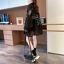 oversize 中長款 外套 牛仔外套 初秋裝男友風百搭女寬鬆韓版春秋夾克工裝上衣潮ins 丹寧外套 歷史價格詳細信息