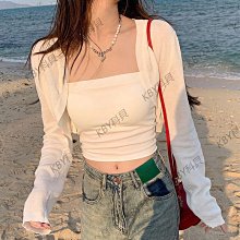 防曬冰絲針織開衫薄款女夏吊帶連衣裙外搭披肩罩衫小個子短款上衣冰絲外套【亞克明燈家居】 歷史價格詳細信息