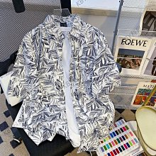 休閑夏季五分袖慵懶青春流行氣質襯衫男寬松型港風潮潮流新款帥氣-靚仔男裝 歷史價格詳細信息