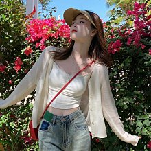 薄款針織開衫女外搭2023短款春秋新款防曬衣服長袖寬鬆慵懶風外套 歷史價格詳細信息