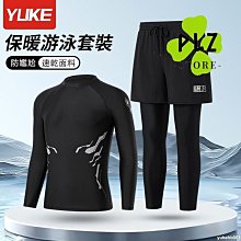 男泳衣泳褲套裝成人半袖短袖兩件式防水速乾鯊魚皮遊泳衣女保守顯瘦 歷史價格詳細信息