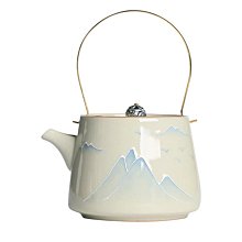 紫砂壺 巖香坊草木手繪山水釉下彩提梁壺茶具套裝家用茶盤茶壺功夫茶具 歷史價格詳細信息