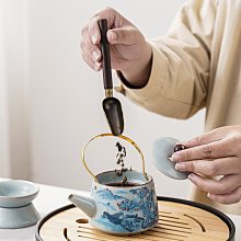 紫砂壺 天青汝窯功夫茶具家用高檔泡茶提梁壺一壺四杯女士喝茶杯茶盤套裝 價格比較,價格查詢,歷史價格詳細信息