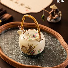 紫砂壺 景德鎮扒花茶具整套功夫茶具套裝日式提梁壺一壺六杯家用帶禮盒裝 歷史價格詳細信息