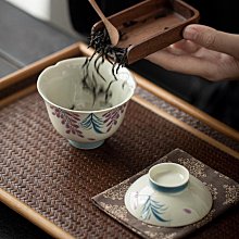 陶川 手繪蝴蝶蘭羊脂玉三才蓋碗白瓷泡茶碗家用小號單個功夫茶具 歷史價格詳細信息