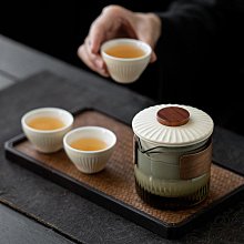 陶川 旅行茶具套裝戶外旅游便攜包草木灰露營泡茶快客杯一壺三杯 歷史價格詳細信息
