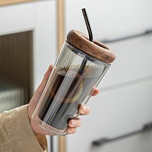 耐高溫水杯大容量玻璃杯網紅大肚杯高顏值女生可愛便攜雙飲吸管杯~特價#促銷 #現貨 歷史價格詳細信息