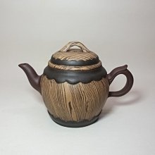 早期作品，老藝人傳統工藝制作，蓋子有芝麻大小小飛皮見圖，原礦紫泥，容量 舊藏 古玩 紫砂壺 二手【豫園古玩】-872 歷史價格詳細信息