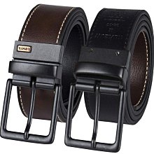 【Levis】Levi's 男皮帶 皮帶 雙面雙色 斜紋浮雕LOGO 黑銀扣頭／黑+咖 (ML) 歷史價格詳細信息