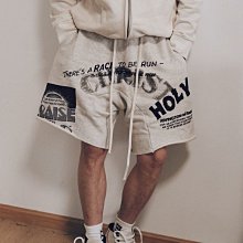 FEAR OF GOD x RRR 123 聯名款字母印花抽繩短褲高街寬鬆新款休閒褲 價格比較,價格查詢,歷史價格詳細信息
