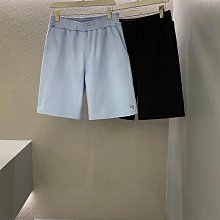 「嘎小姐的店」GVC - 2024/7月新款* 褲腳立體刺繡字母logo標鬆緊腰圍棉短褲 - 黑/白 - 沒有尺寸表 歷史價格詳細信息