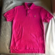 Polo Ralph Lauren 桃紅色網眼材質polo衫 專櫃小馬logo 肩寬48cm 胸寬60cm 衣長73cm  適合38腰圍 105-110公斤穿著 歷史價格詳細信息