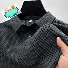 POLO衫冰絲短袖t恤男2023新款夏季個性純色簡約針織衫半袖 短袖上衣男 男生T恤 短t 素t 運動健身 排汗衫 歷史價格詳細信息