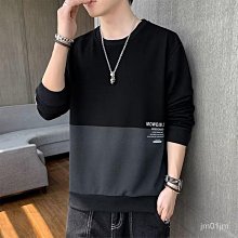 男生大學t 圓領長袖T恤 印花頭衛男 韓版bf慵懶風上男 歷史價格詳細信息