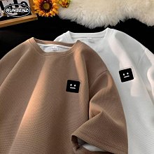 短袖男五分袖上衣T恤加肥加大尺碼胖子ins短袖寬鬆夏季港風情侶 歷史價格詳細信息