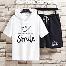 男士夏季薄款短袖帽T 大學T 春夏新款寬鬆休閒潮男印花短袖帽T 百搭連帽短T恤 寬鬆短袖連帽T男 韓版短帽T 歷史價格詳細信息