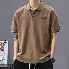 高級氣質潮流polo衫男短袖翻領黃色T恤韓版商務男士夏裝緊身上衣衫商務POLO衫涼感冰絲男款彈力袖T短袖素色-22號穿搭 歷史價格詳細信息
