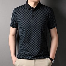 有口袋POLO衫 中年男士短袖t恤休閑薄款上衣爸爸夏裝中老年男裝冰絲體恤半袖保羅衫上衣 男生衣著-22號穿搭 歷史價格詳細信息