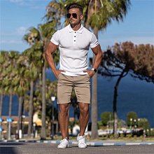 立領純色POLO衫潮流修身半截袖汗衫半袖男短袖POLO衫 男士短袖T恤 歷史價格詳細信息