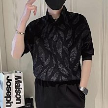 設計感男士短袖polo衫夏季休閒翻領T恤潮牌ins痞帥男款短袖上衣服-22號穿搭 歷史價格詳細信息