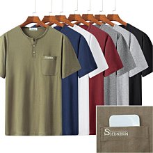 純棉polo衫 polo衫男 純棉短袖T恤男 翻領polo衫 爸爸裝 夏裝中老年男裝 上衣服寬鬆有口袋 口袋polo衫-至簡原創 歷史價格詳細信息