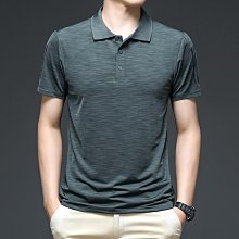 2024男士POLO衫短袖夏季薄款冰絲寬鬆T恤中老年爸爸款-22號穿搭 歷史價格詳細信息