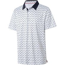 2024新款高爾夫短袖休閒絲光棉印花polo衫修身翻領男士上衣-22號穿搭 歷史價格詳細信息