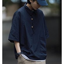 夏季口袋素色襯衫 短袖襯衫男薄款外套韓版潮流寬鬆帥氣港風五分袖襯衣 百搭休閒襯衫 襯衫男-潮流e線 歷史價格詳細信息