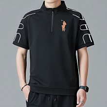 【男士短袖POLO衫 休閒商務polo衫 拉鏈翻領上衣 男生短袖T恤 潮流T恤 夏季薄款透氣上衣 男生運動上衣-至簡原創 歷史價格詳細信息