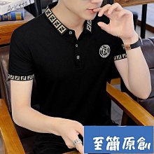 翻領短袖polo衫 男 潮牌夏季T恤 韓版緊身潮流 百搭體恤上衣 翻領短袖polo衫 男 夏季t恤  日系高級復古工裝上-22號穿搭 歷史價格詳細信息