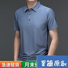 M-3XL 冰絲 涼感 夏季男士polo衫 短袖Polo衫 翻領立領短袖t恤 吸汗透氣 素色polo衫男 商務polo衫-至簡原創 歷史價格詳細信息