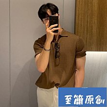 翻領短袖polo衫 男 潮牌夏季T恤 韓版緊身潮流 百搭體恤上衣 翻領短袖polo衫 男 夏季t恤  日系高級復古工裝上-22號穿搭 歷史價格詳細信息