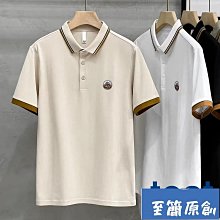 夏季短袖POLO衫時尚潮流刺繡短袖polo衫男 商務翻領純色短袖T恤 歷史價格詳細信息