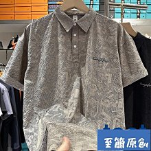 Polo衫男復古短袖小眾設計感半拉鍊t恤夏季純棉情侶寬鬆短袖-至簡原創 歷史價格詳細信息