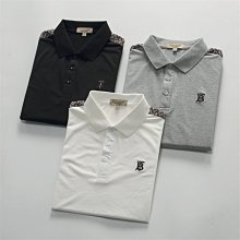 Burberry 短袖T恤 上衣，頂級黑藍雙色騎士刺繡商務休閒百搭款 經典精緻工藝上身舒適度無可比擬的存在 歷史價格詳細信息