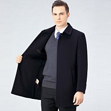男士毛呢西裝外套2023男士雙面呢大衣秋冬保暖休閑上衣商務外套純色翻領中長款外衣A881972 歷史價格詳細信息