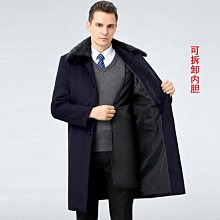 高品質男裝西裝外套保暖棉服風衣冬季新款中老年男士保暖羊絨大衣長款休閑上衣商務外套爸爸裝男款 歷史價格詳細信息