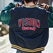 Cover Taiwan 官方直營 VISION STREET WEAR 嘻哈 情侶裝 皮袖 棒球外套 綠色 黃色 大尺碼 (預購) 歷史價格詳細信息